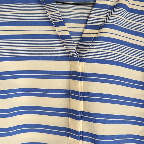 Talbots, MP, Sky Blue & White Stripe w Long or 3/4 Length Sleeve - Picture 2 of 7